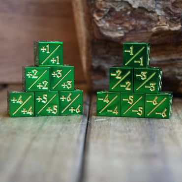 +1/+1 Counter Dice- Green, 6ct. (ONLINE ORDER ONLY)