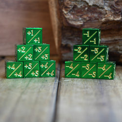 -1/-1 Counter Dice- Green, 6ct. (ONLINE ORDER ONLY)