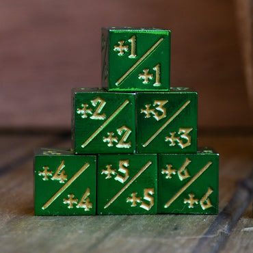 +1/+1 Counter Dice- Green, 6ct. (ONLINE ORDER ONLY)
