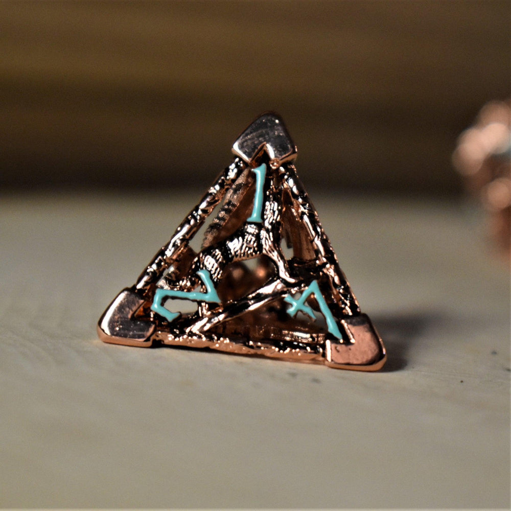 Legends of Valhalla - Copper and Blue Hollow Metal Dice Set (ONLINE ORDER ONLY)