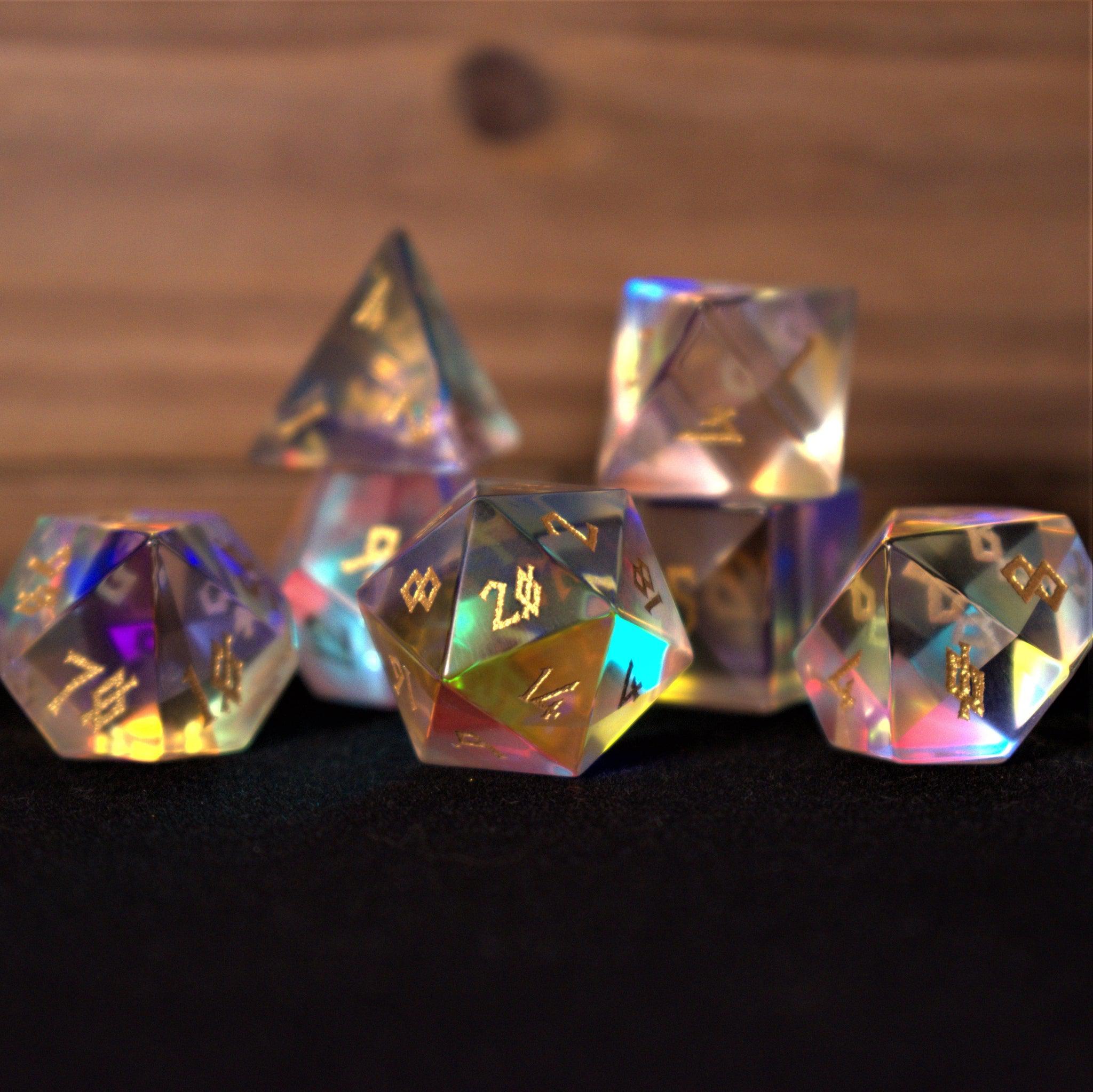 Elder Runes Prism Glass Dice Set (ONLINE ORDER ONLY)