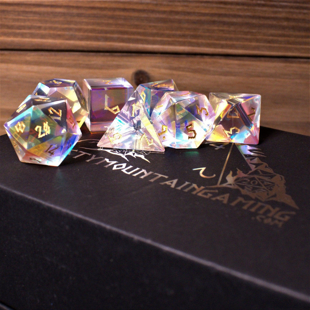 Elder Runes Prism Glass Dice Set (ONLINE ORDER ONLY)