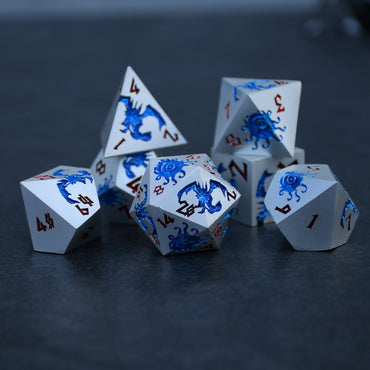 Monster Manual Dice - Silver and Blue (ONLINE ORDER ONLY)