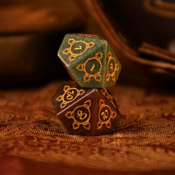 Indian, Indian Agate Stone Dice Set - Dice Around the World Collection (ONLINE ORDER ONLY)