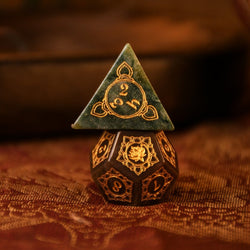 Indian, Indian Agate Stone Dice Set - Dice Around the World Collection (ONLINE ORDER ONLY)
