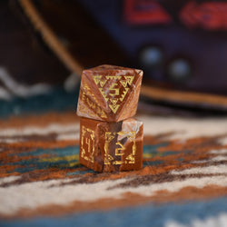 Navajo Red Jasper Stone Dice Set - Dice Around the World Collection (ONLINE ORDER ONLY)