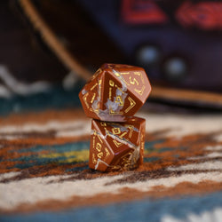 Navajo Red Jasper Stone Dice Set - Dice Around the World Collection (ONLINE ORDER ONLY)