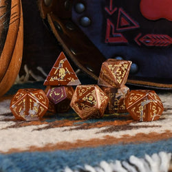 Navajo Red Jasper Stone Dice Set - Dice Around the World Collection (ONLINE ORDER ONLY)