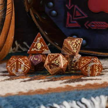 Navajo Red Jasper Stone Dice Set - Dice Around the World Collection (ONLINE ORDER ONLY)