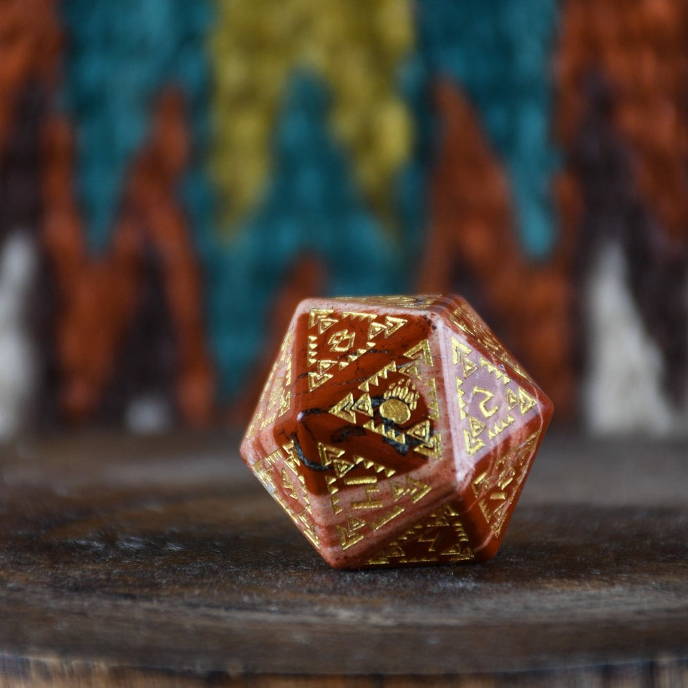 Navajo Red Jasper Stone Dice Set - Dice Around the World Collection (ONLINE ORDER ONLY)