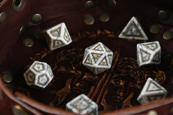 Roman White Howlite Stone Dice Set - Dice Around the World Collection (ONLINE ORDER ONLY)