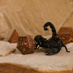 Egyptian Gold Sandstone Stone Dice Set - Dice Around the World Collection (ONLINE ORDER ONLY)