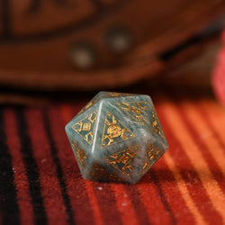 Peruvian Amazonite Stone Dice Set - Dice Around the World Collection (ONLINE ORDER ONLY)