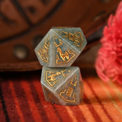 Peruvian Amazonite Stone Dice Set - Dice Around the World Collection (ONLINE ORDER ONLY)