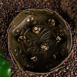 Polynesian Black Obsidian Stone Dice Set - Dice Around the World Collection (ONLINE ORDER ONLY)