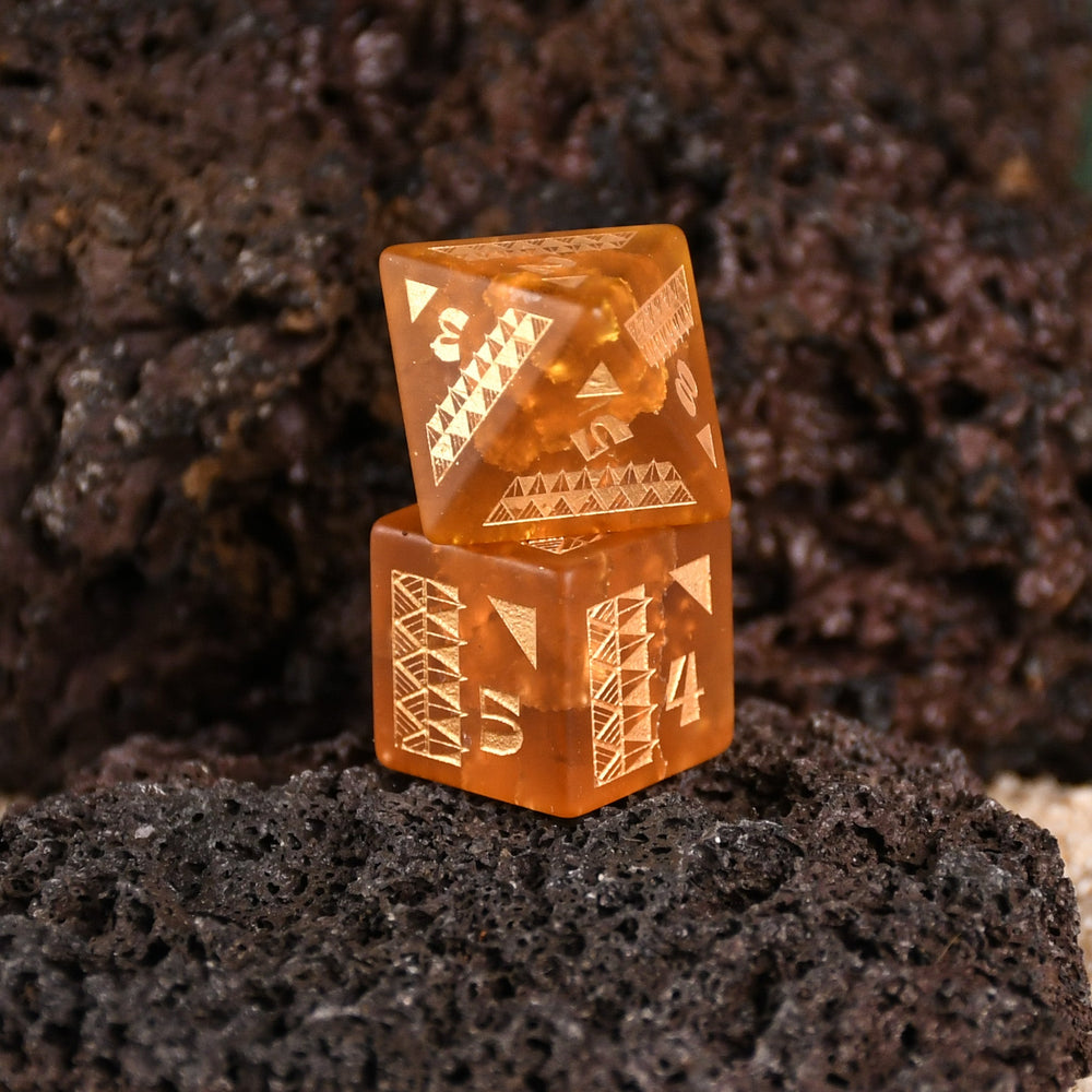 Polynesian Lava Glass Dice Set - Dice Around the World Collection (ONLINE ORDER ONLY)
