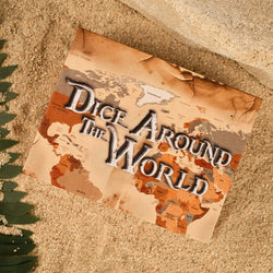 Aztec Silver Sheen Obsidian Stone Dice Set - Dice Around the World Collection (ONLINE ORDER ONLY)