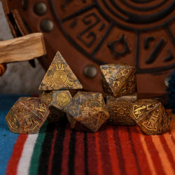 Peruvian Leopard Jasper Stone Dice Set - Dice Around the World Collection (ONLINE ORDER ONLY)