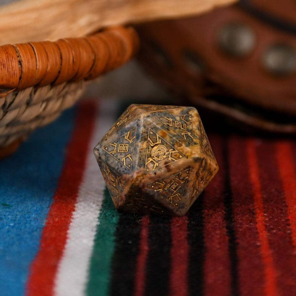 Peruvian Leopard Jasper Stone Dice Set - Dice Around the World Collection (ONLINE ORDER ONLY)