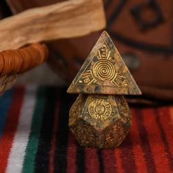 Peruvian Leopard Jasper Stone Dice Set - Dice Around the World Collection (ONLINE ORDER ONLY)