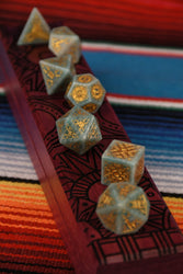 Peruvian Amazonite Stone Dice Set - Dice Around the World Collection (ONLINE ORDER ONLY)