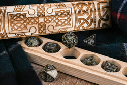 Celtic Dragon Blood Jasper Stone Dice Set – Dice Around the World Collection (ONLINE ORDER ONLY)
