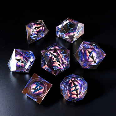 Enchanted Dragon (Purple) Liquid Core Dice Set (ONLINE ORDER ONLY)