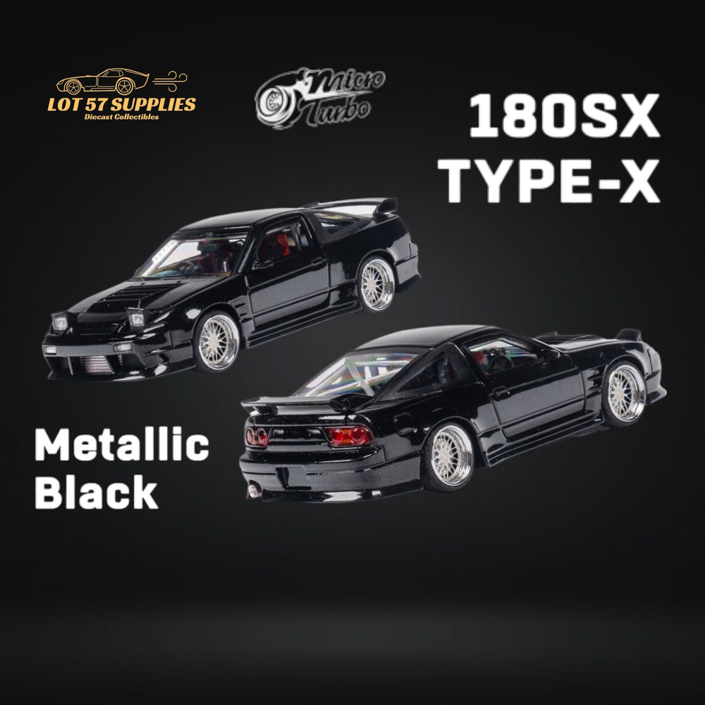 MicroTurbo Custom 180SX Type X Metallic Black 1:64 MT64180SXBLK (ONLINE ORDER ONLY)