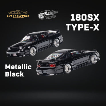 MicroTurbo Custom 180SX Type X Metallic Black 1:64 MT64180SXBLK (ONLINE ORDER ONLY)