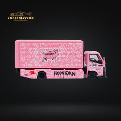 MicroTurbo HINO 300 Custom Box Truck in Pink #43 Livery 1:64 MT6404B5 (ONLINE ORDER ONLY)