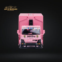 MicroTurbo HINO 300 Custom Box Truck in Pink #43 Livery 1:64 MT6404B5 (ONLINE ORDER ONLY)