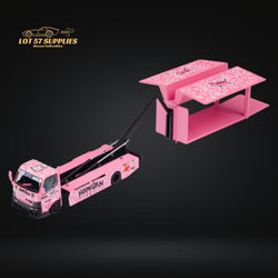 MicroTurbo HINO 300 Custom Box Truck in Pink #43 Livery 1:64 MT6404B5 (ONLINE ORDER ONLY)