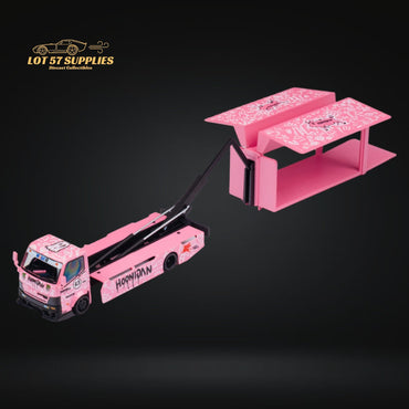 MicroTurbo HINO 300 Custom Box Truck in Pink #43 Livery 1:64 MT6404B5 (ONLINE ORDER ONLY)
