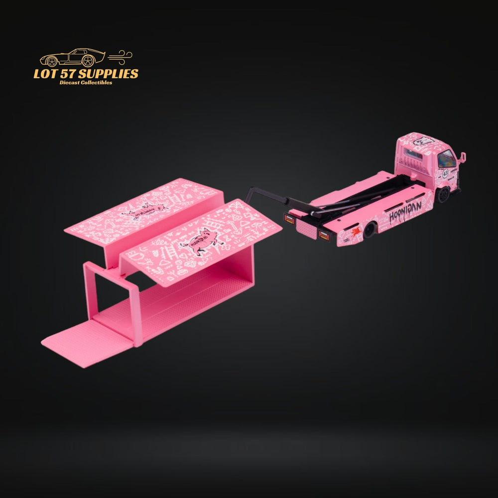 MicroTurbo HINO 300 Custom Box Truck in Pink #43 Livery 1:64 MT6404B5 (ONLINE ORDER ONLY)