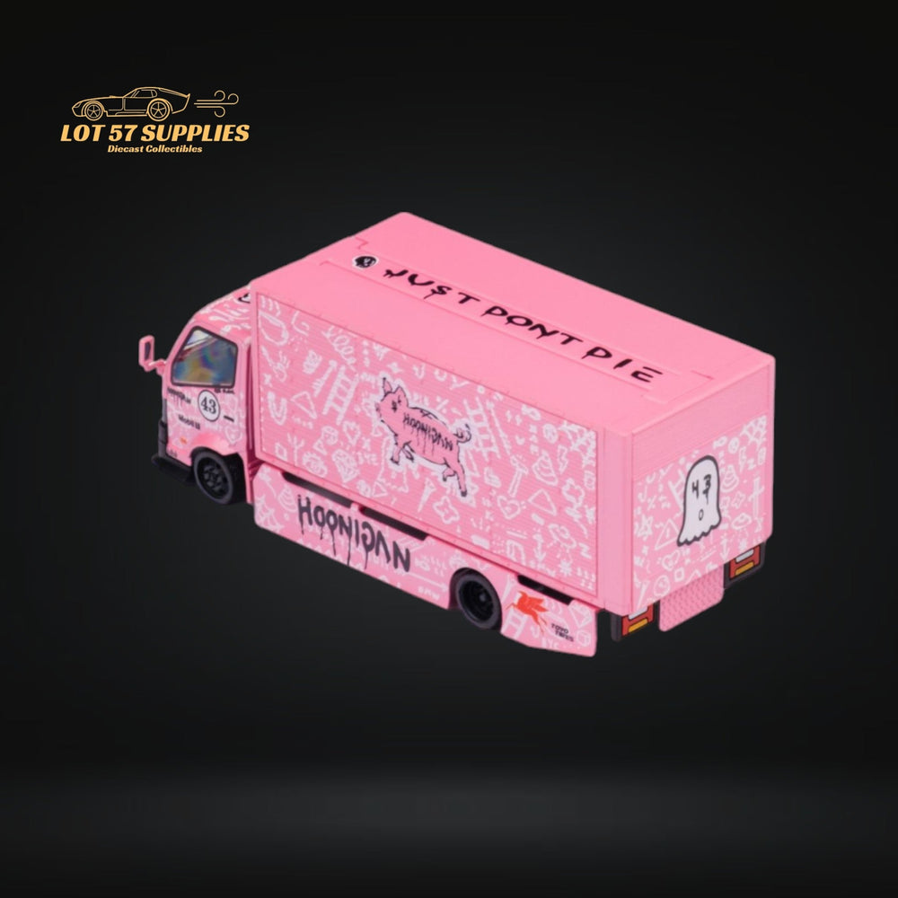 MicroTurbo HINO 300 Custom Box Truck in Pink #43 Livery 1:64 MT6404B5 (ONLINE ORDER ONLY)