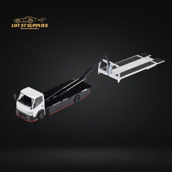 MicroTurbo HINO 300 Custom Flatbed Truck in White 1:64 MT6405A6 (ONLINE ORDER ONLY)