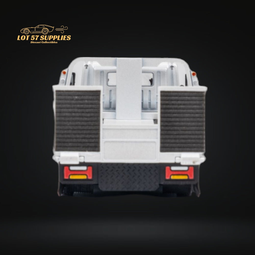 MicroTurbo HINO 300 Custom Flatbed Truck in White 1:64 MT6405A6 (ONLINE ORDER ONLY)