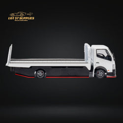 MicroTurbo HINO 300 Custom Flatbed Truck in White 1:64 MT6405A6 (ONLINE ORDER ONLY)