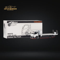 MicroTurbo HINO 300 Custom Flatbed Truck in White 1:64 MT6405A6 (ONLINE ORDER ONLY)
