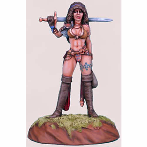 DSM1124 Female Fighter Journey to the Gathering Miniature Elmore Masterwork (ONLINE ORDER ONLY)