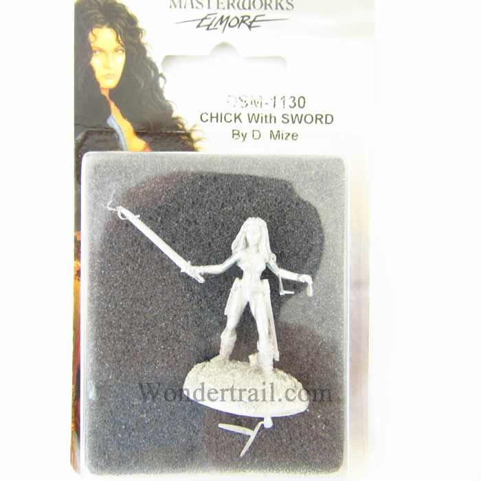 DSM1130 Chick with Sword Miniature Elmore Masterwork Dark Sword (ONLINE ORDER ONLY)