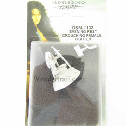 DSM1133 Evening Rest Crouching Female Warrior Miniature (ONLINE ORDER ONLY)
