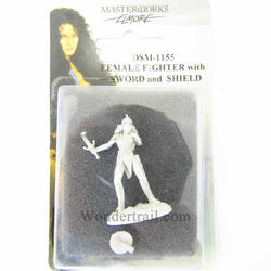 DSM1155 Female Fighter with Sword and Shield Miniature Elmore Masterwork (ONLINE ORDER ONLY)