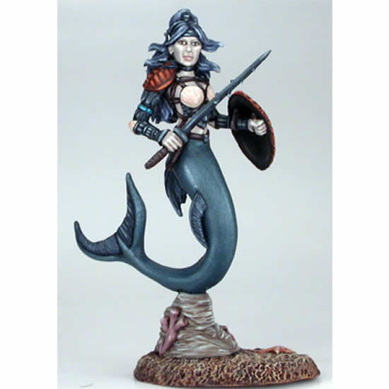 DSM1157 Mermaid Warrior with Turtle Shell Shield Miniature (ONLINE ORDER ONLY)
