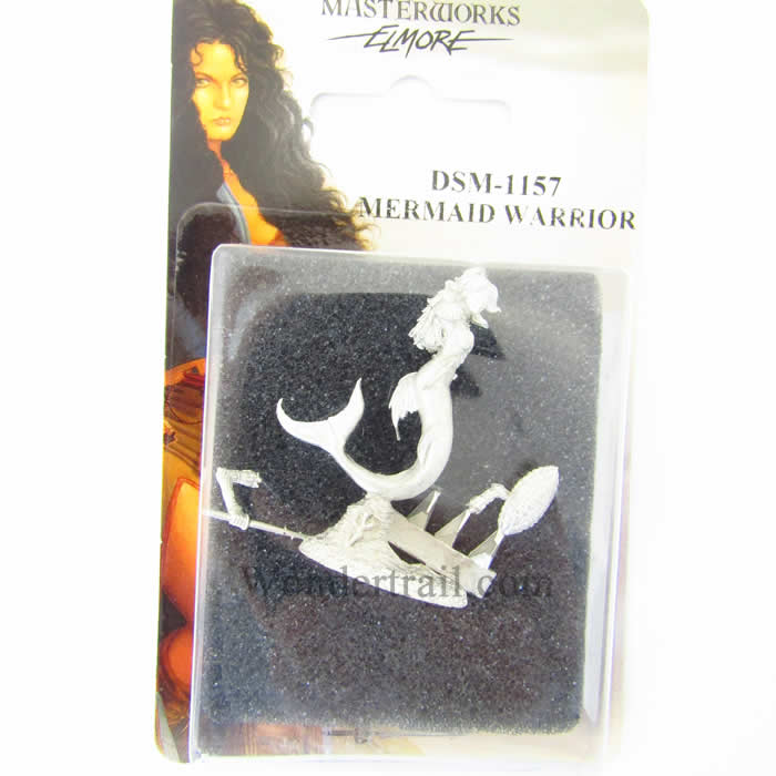 DSM1157 Mermaid Warrior with Turtle Shell Shield Miniature (ONLINE ORDER ONLY)