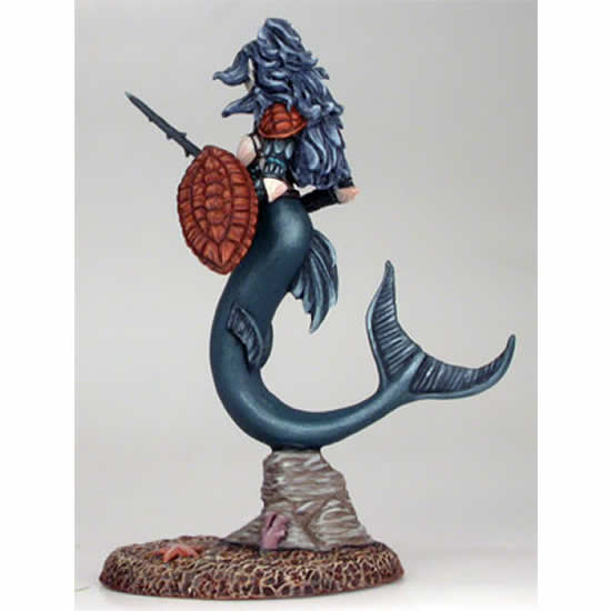 DSM1157 Mermaid Warrior with Turtle Shell Shield Miniature (ONLINE ORDER ONLY)