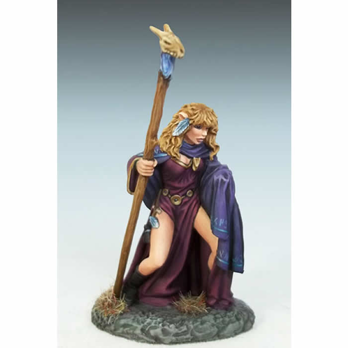 DSM1182 Female Elven Mage with Staff Miniature Elmore Masterwork (ONLINE ORDER ONLY)