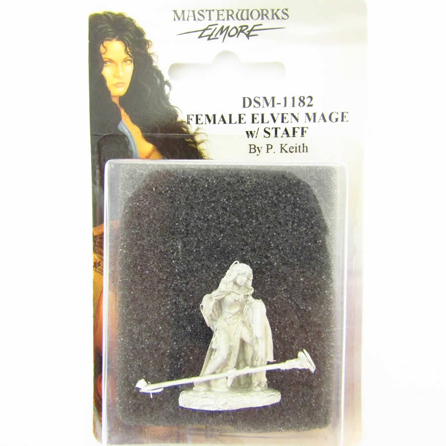 DSM1182 Female Elven Mage with Staff Miniature Elmore Masterwork (ONLINE ORDER ONLY)