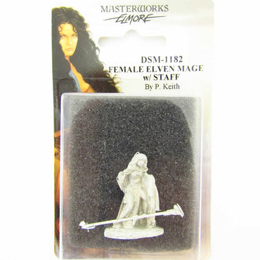 DSM1182 Female Elven Mage with Staff Miniature Elmore Masterwork (ONLINE ORDER ONLY)