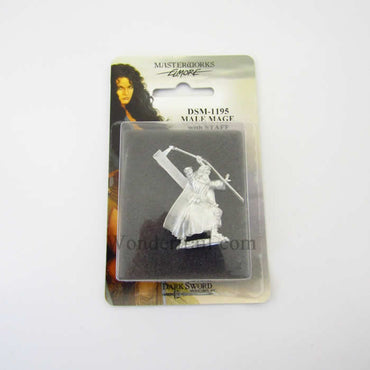 DSM1195 Male Mage With Staff Miniature Elmore Masterworks (ONLINE ORDER ONLY)